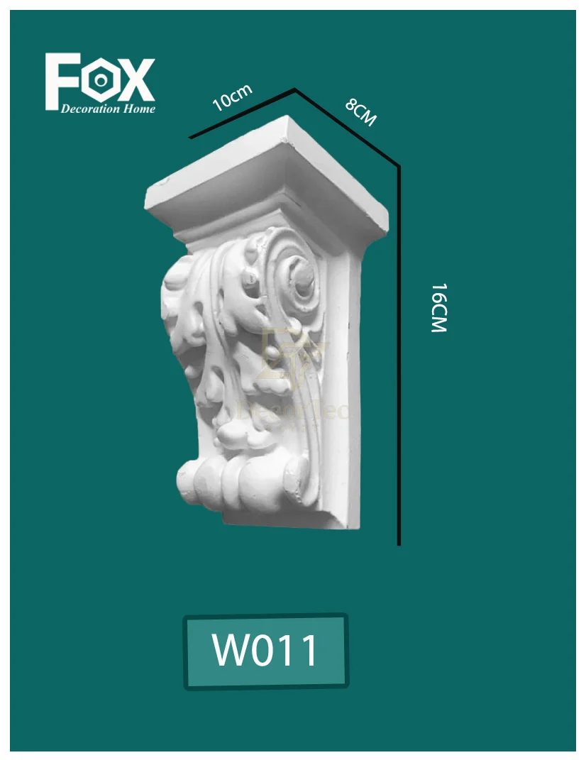 كابولي فيوتك W011 - مقاس 16×10×8 سم كابولي فيوتك W011 للزوايا وديكورات الأسقف مقاوم للرطوبة والمياه