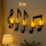 ديكور حائط مضيء نوت موسيقية وفراشات LED للريسبشن من DecorTec