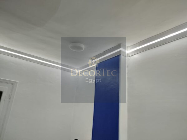 قطاع ومقاسات كورنيشة سقف بيت نور 15 سم من DecorTec