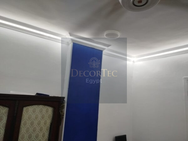 قطاع ومقاسات كورنيشة سقف بيت نور 15 سم من DecorTec