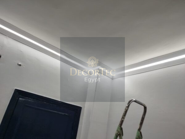 قطاع ومقاسات كورنيشة سقف بيت نور 15 سم من DecorTec